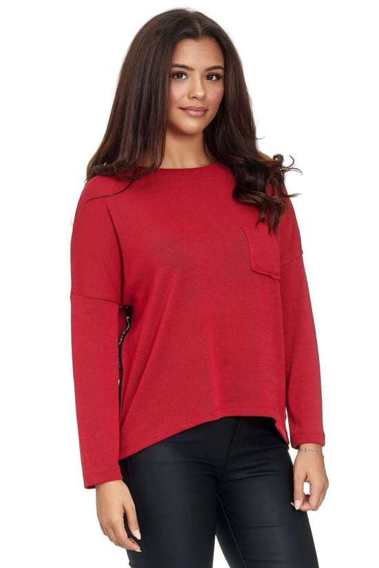 Рубашка с длинными рукавами и полосками по бокам