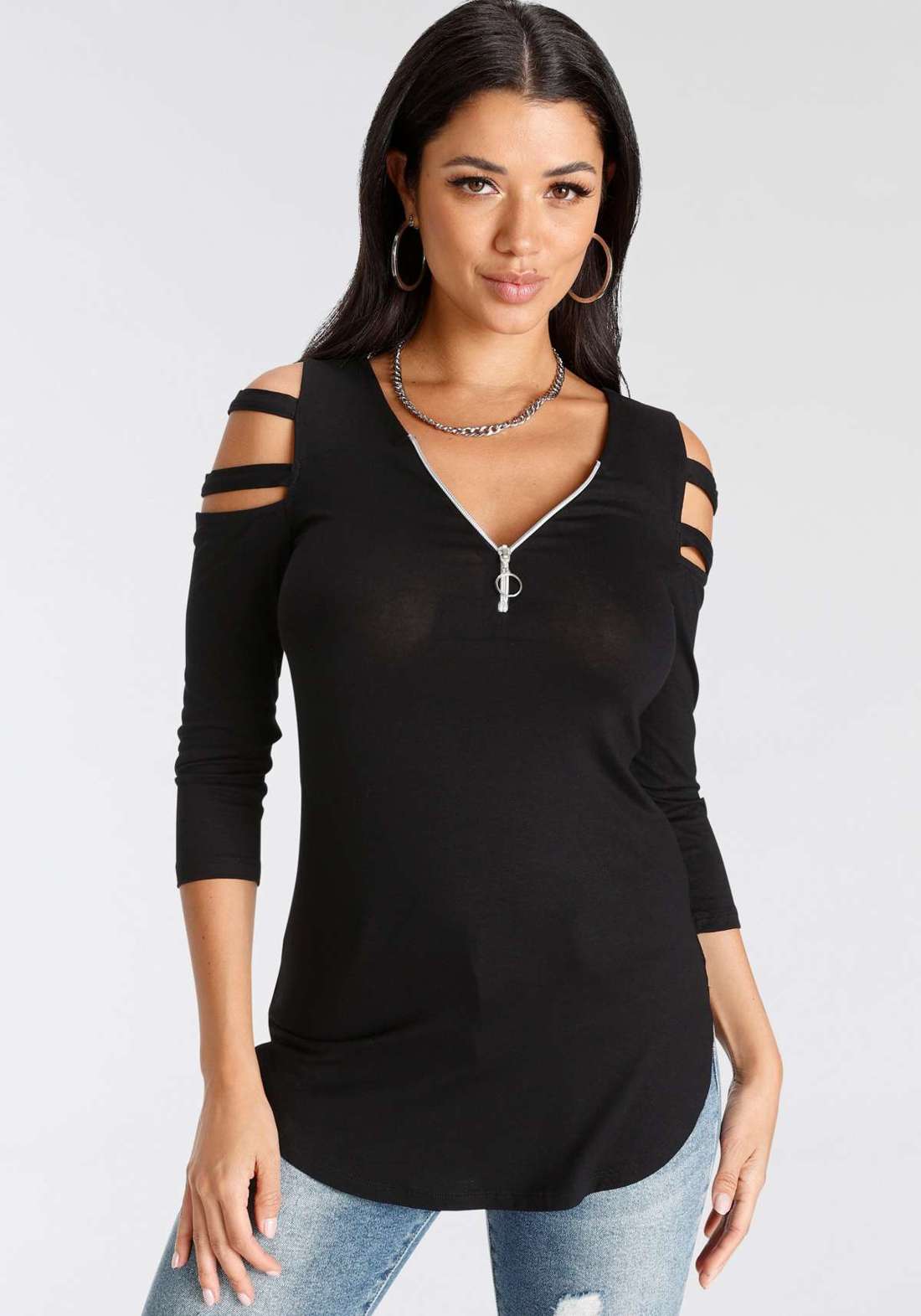 рубашка с рукавом 3/4