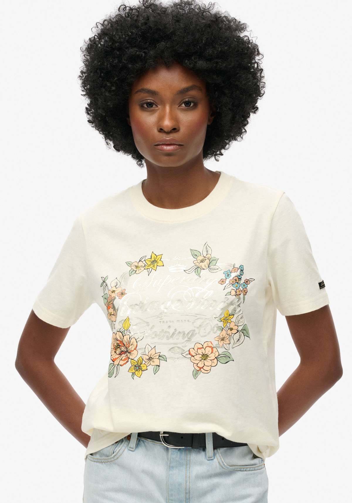 Рубашка с принтом FLORAL GRAPHIC RELAXED TSHIRT