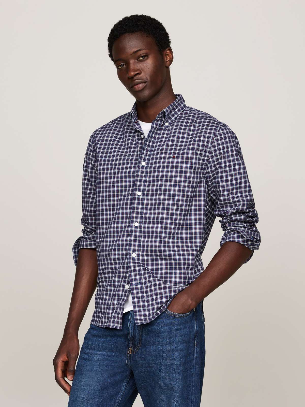 Рубашка с длинным рукавом FLEX POPLIN MINI TARTAN RF SHIRT