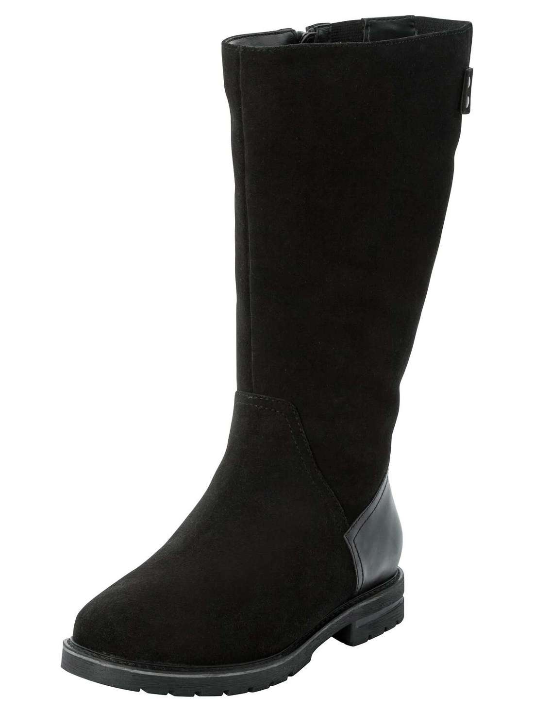 Сапоги с широким голенищем и эластичной декоративной пряжкой. Große Größen