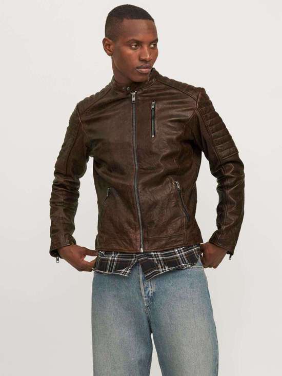 Кожаная куртка JJERICHARD LEATHER JACKET NOOS