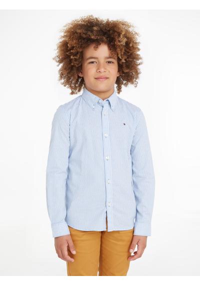 Рубашка с длинными рукавами детская до 16 лет с вышивкой логотипа