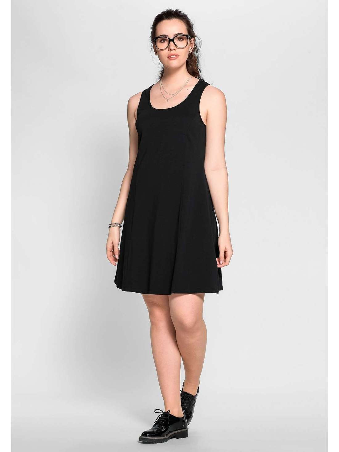 Платье из джерси на широких бретелях Große Größen