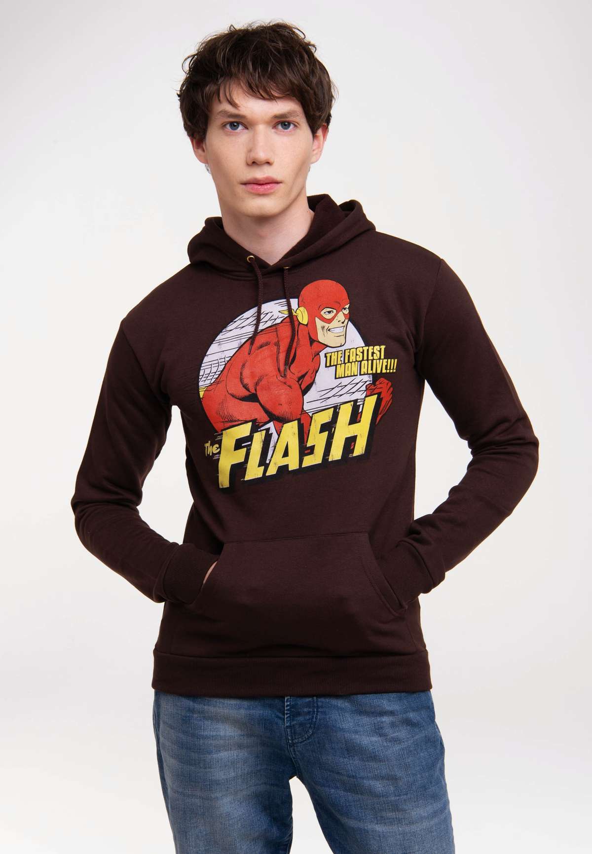 Толстовка с капюшоном и лицензионным принтом DC Comics - Flash, Fastest Man Alive