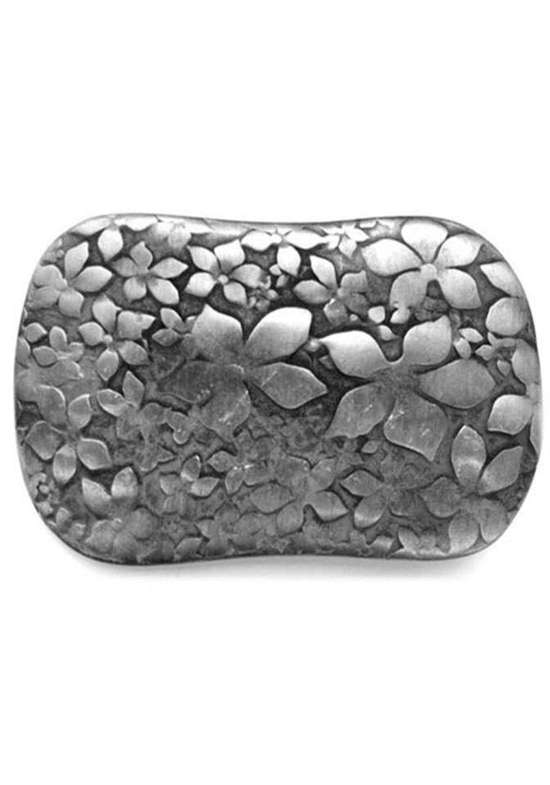 Пряжка ремня 3D Blume Schwarz Satiniert