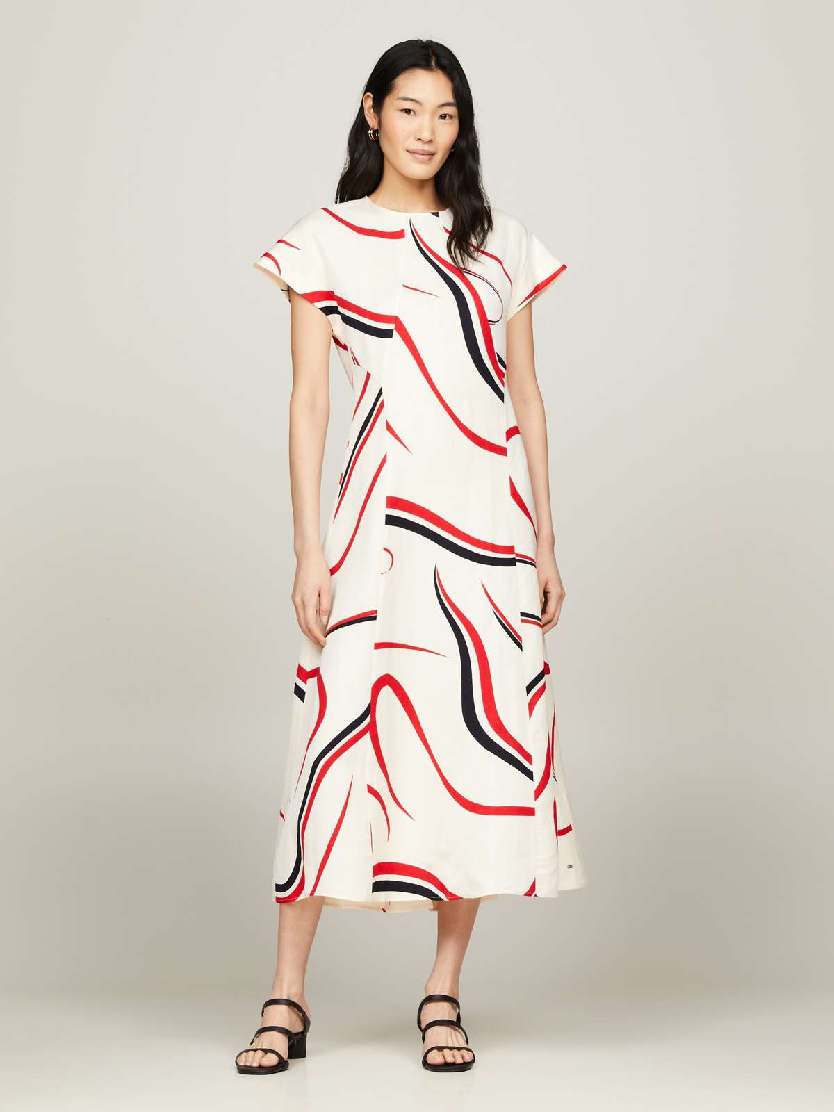 Платье миди с узором по всей поверхности RIBBON F&F SS MIDI DRESS