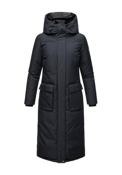 Зимнее пальто, удлиненное женское пальто с капюшоном.