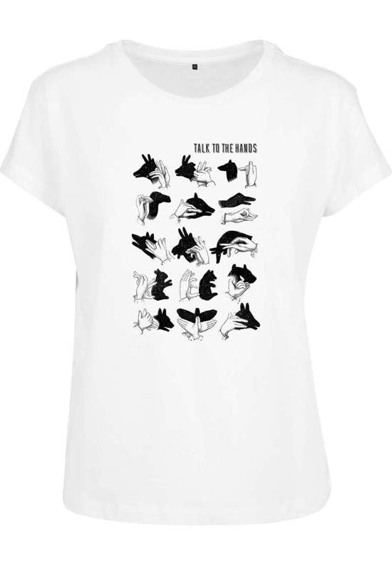футболка Damen Ladies Talk To The Hand Box Tee
