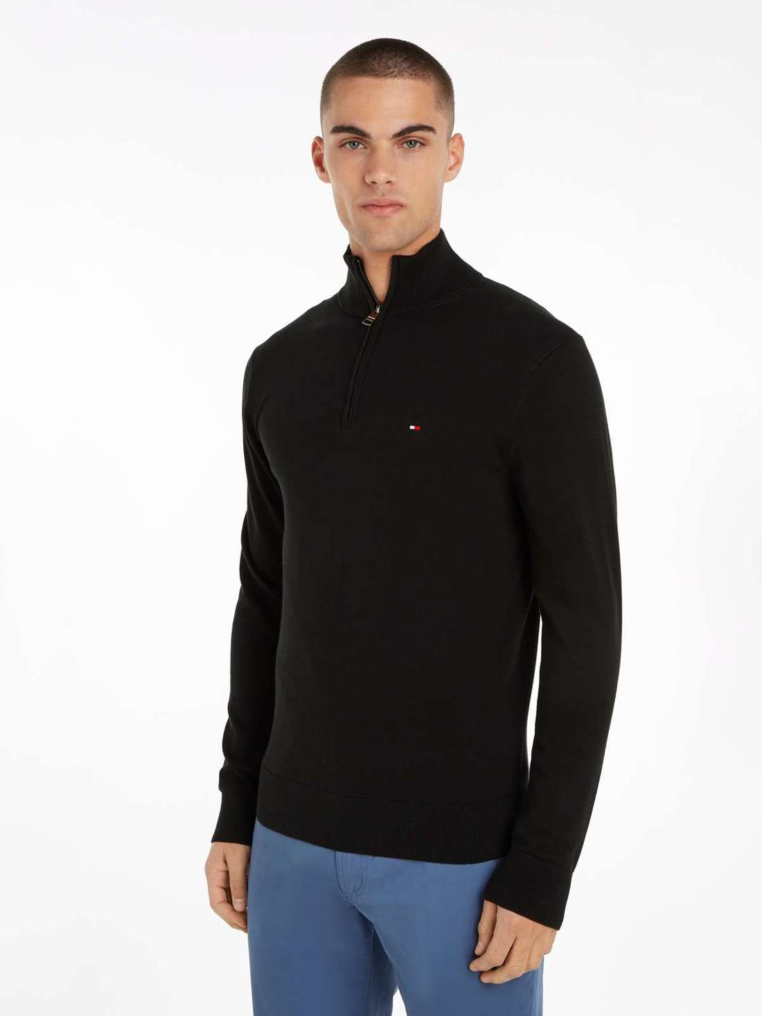 Тройер ESSENTIAL COTTON ZIP MOCK