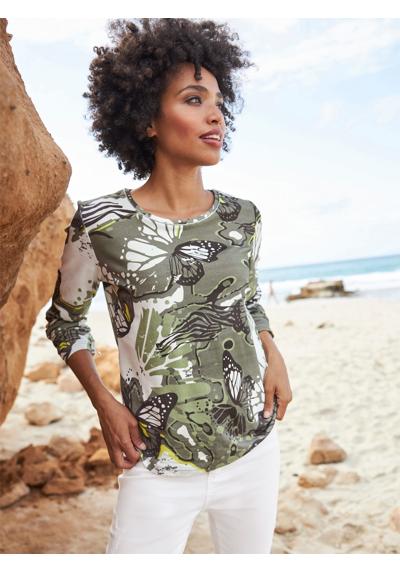 рубашка с круглым вырезом Druck-Shirt