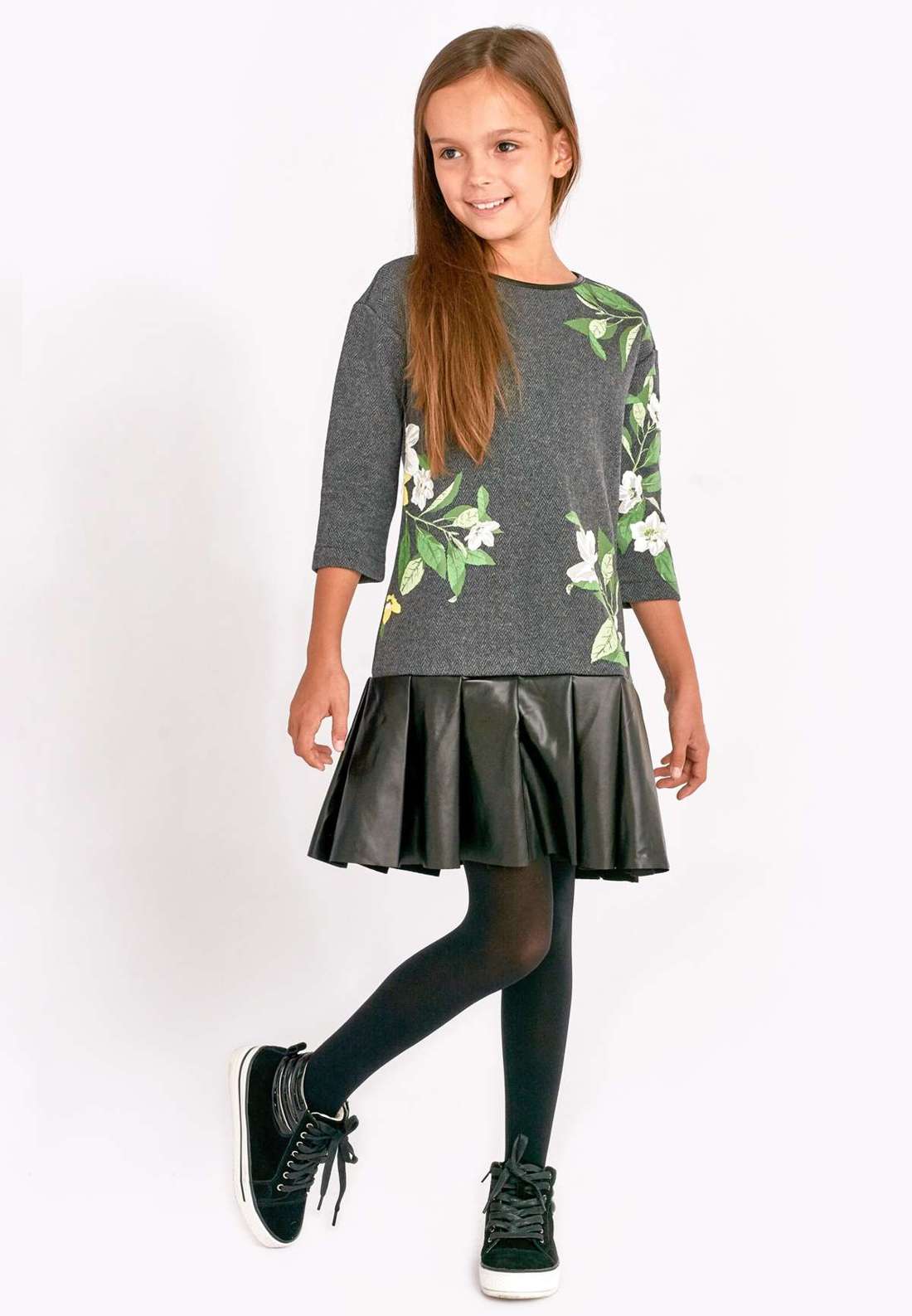 Платье из джерси с эффектом двойки