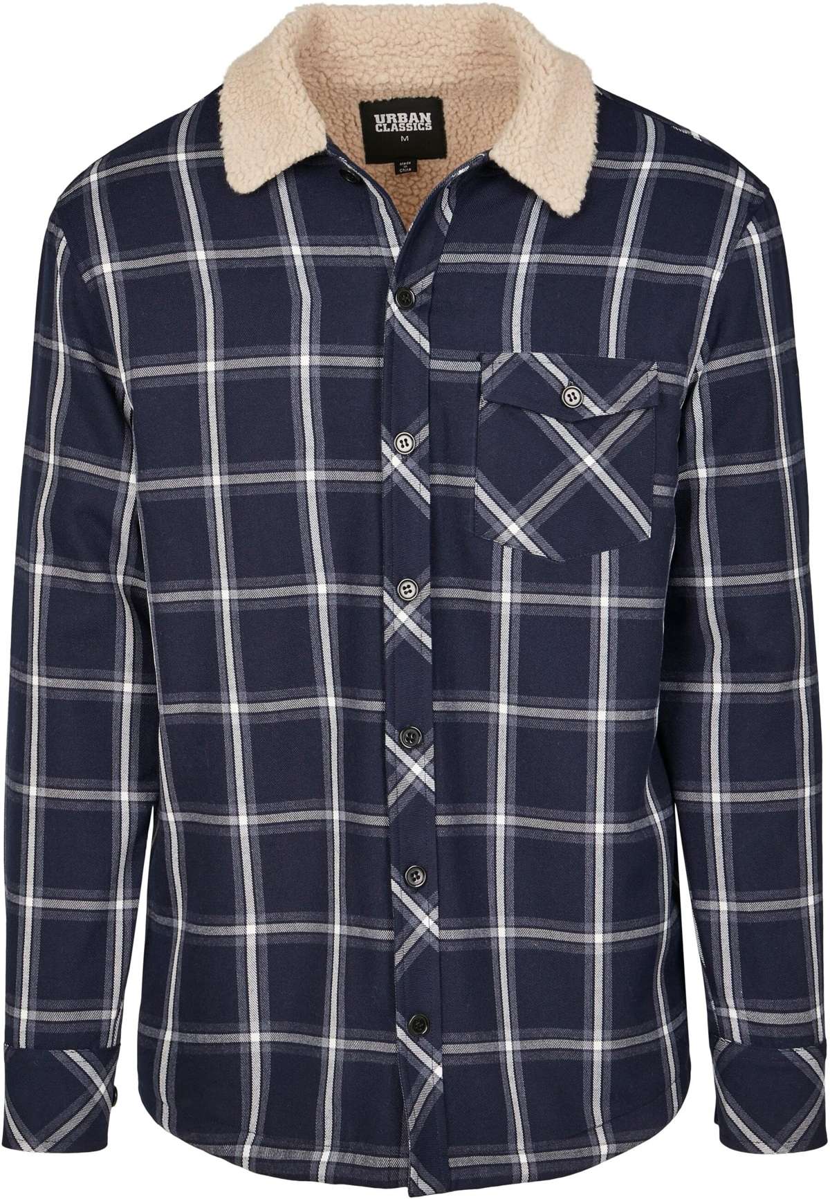 Рубашка с длинным рукавом Urban Classics Herren Sherpa Lined Shirt Jacket