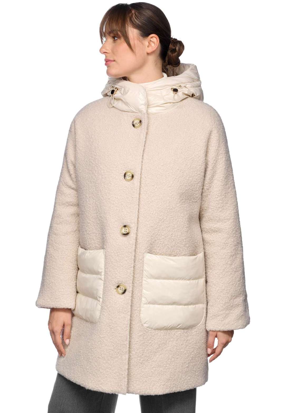 Короткое пальто из смеси материалов CALITHE