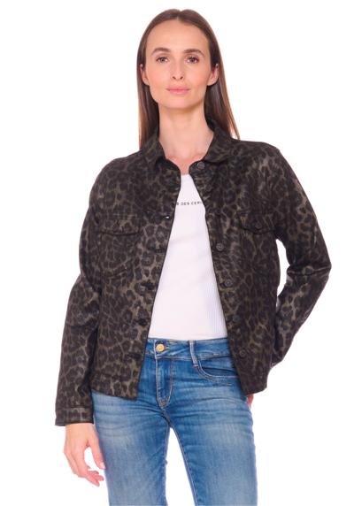 Джинсовая куртка в модном леопардовом стиле Jeansjacke