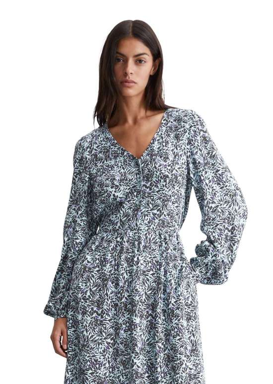 Платье с принтом aus bedrucktem Viskose-Crêpe