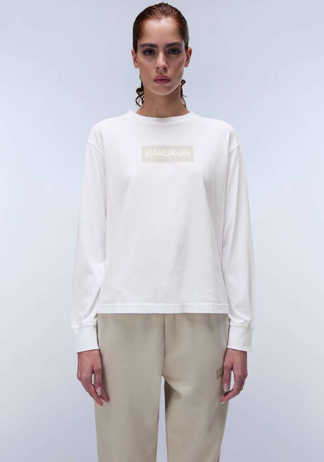 Рубашка с длинными рукавами и крупным логотипом. SUZE