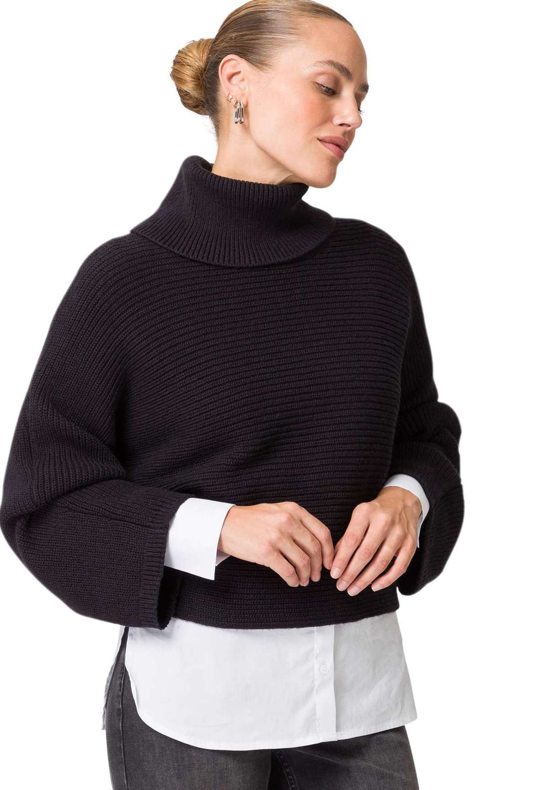 Вязаный свитер zero Pullover mit Rollkragen