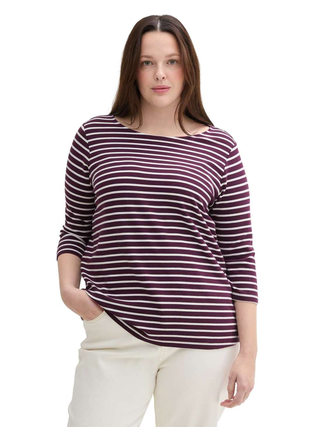 Рубашка с рукавом 3/4 с полосатым узором OTTOMA