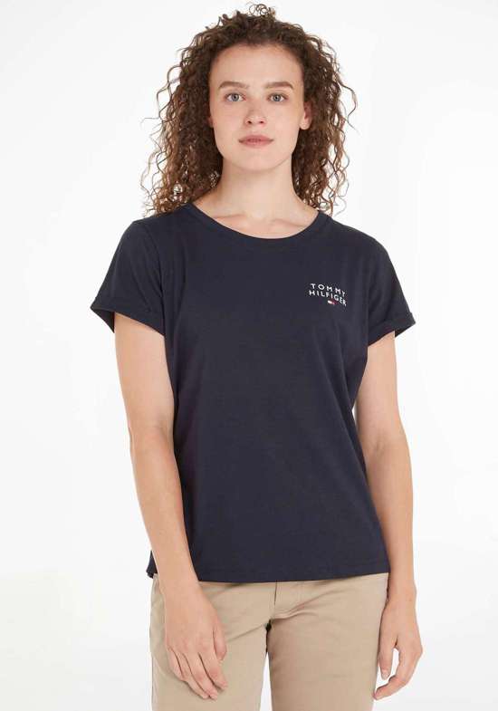 Футболка с фирменным лейблом Tommy Hilfiger SHORT SLEEVE T-SHIRT