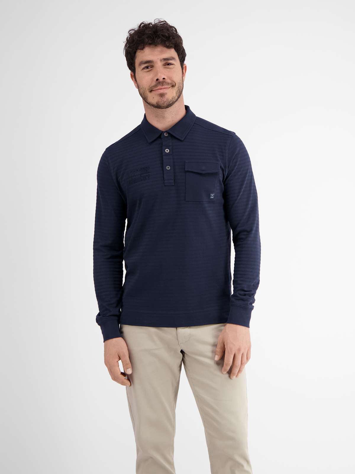 Рубашка поло с длинными рукавами LERROS Longsleeve-Polo, gestreift