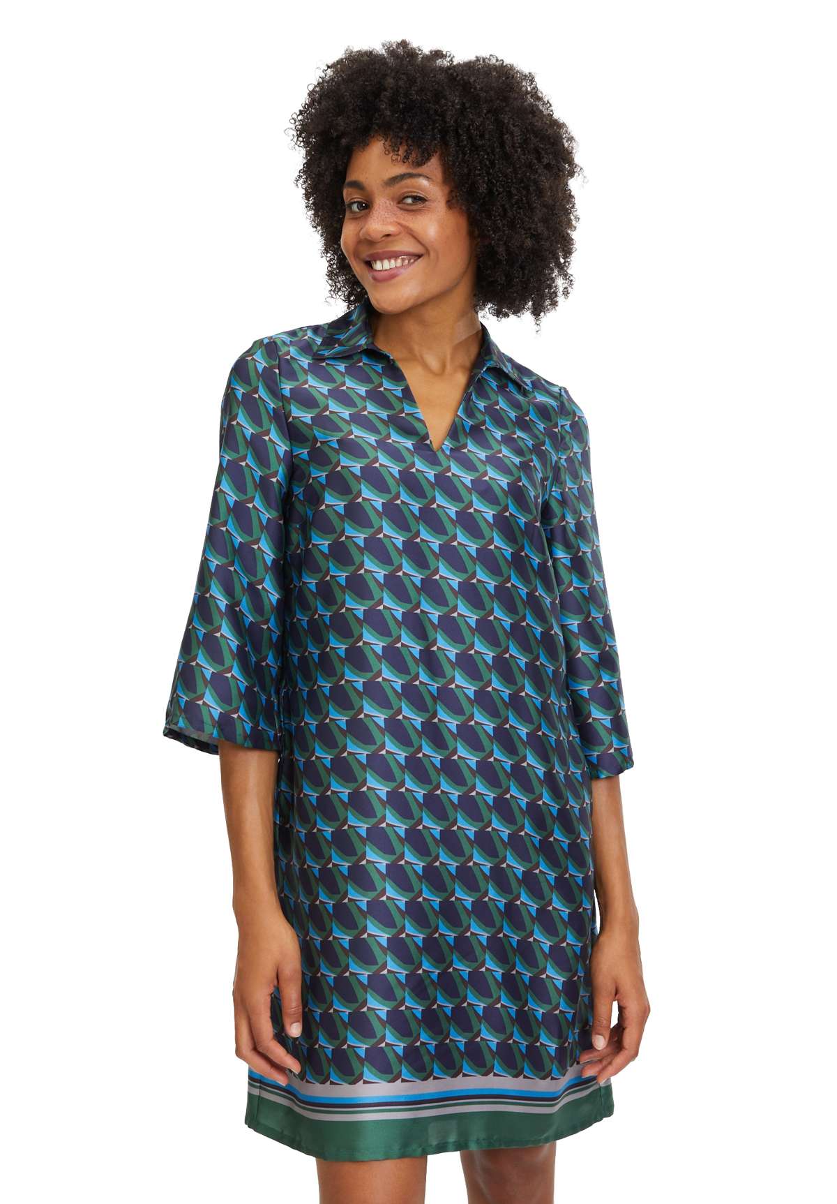Платье-рубашка Hemdblusenkleid mit 3/4 Arm