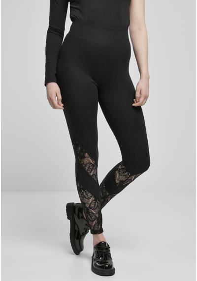 леггинсы Urban Classics Damen Ladies Highwaist Lace Inset Leggings