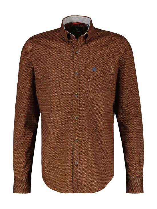 Рубашка с длинным рукавом LERROS Poplinhemd mit Fischgratmuster