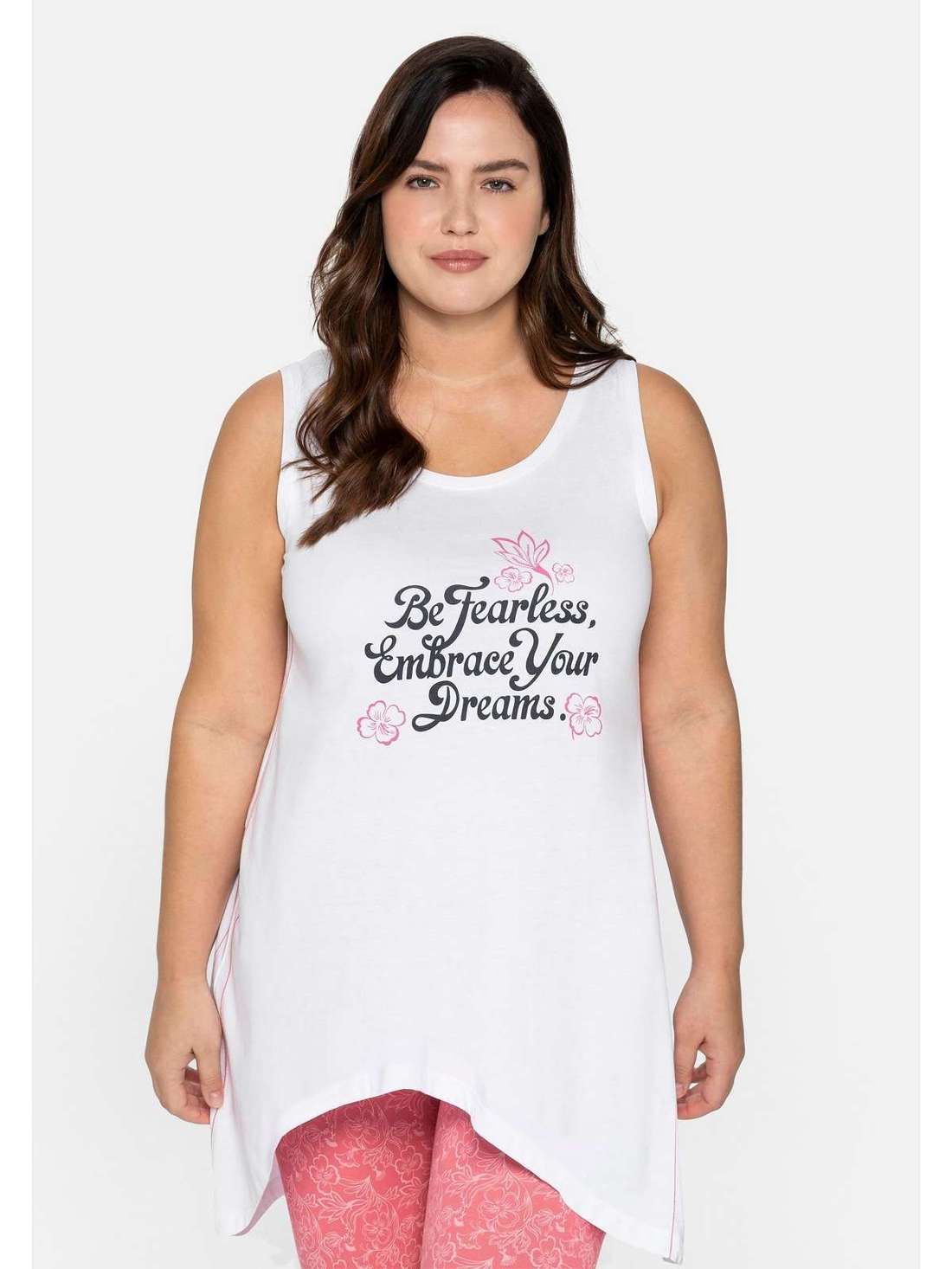 Майка А-образной формы с боковыми молниями. Große Größen