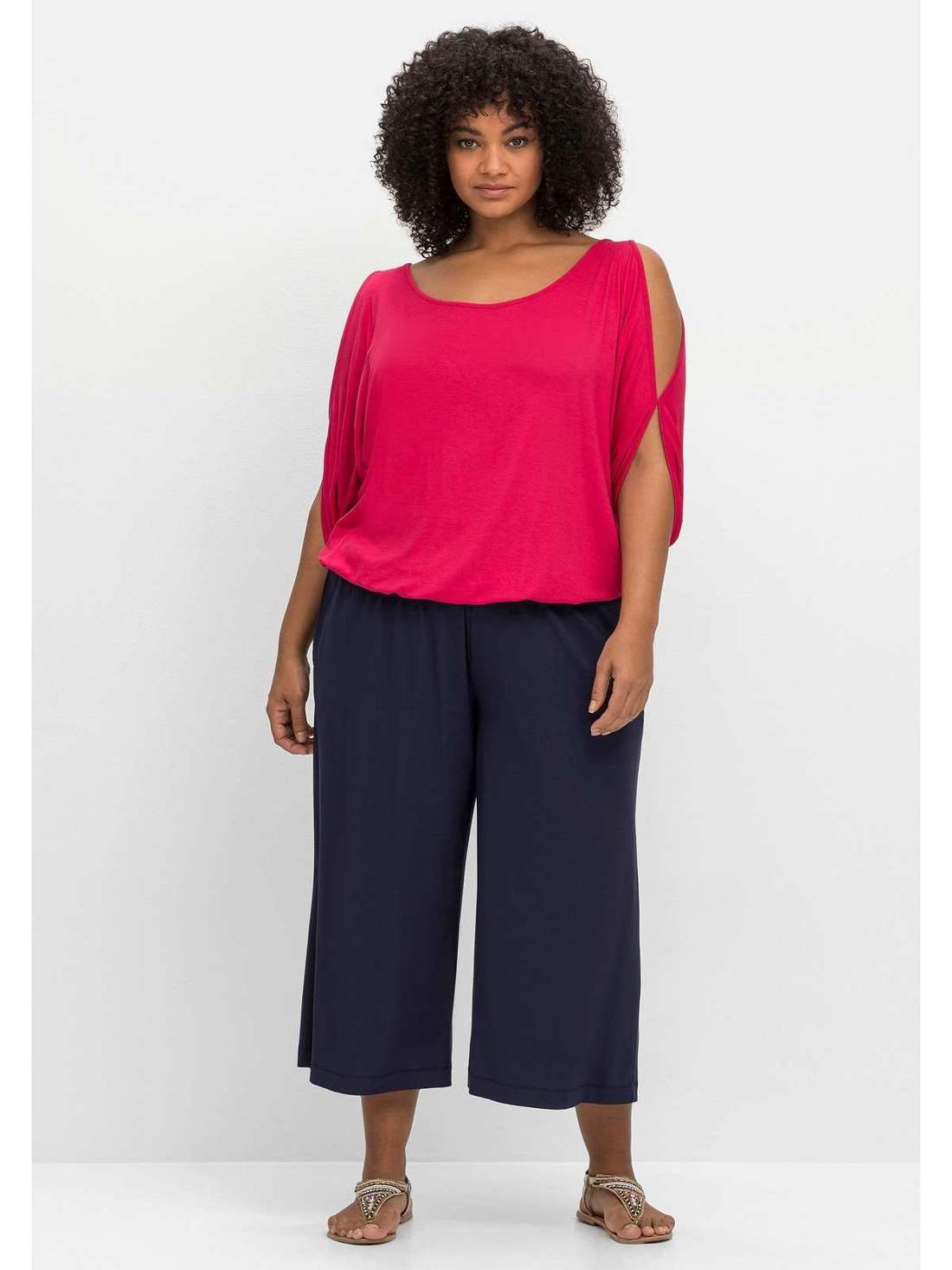 Брюки из джерси повседневной длины 3/4. Große Größen