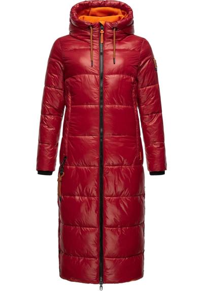 Стеганое пальто, зимняя стеганая куртка на теплой подкладке с контрастными деталями.