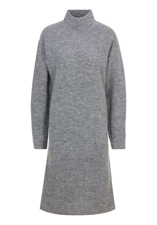 Трикотажное платье с воротником стойкой C_Fagdassy