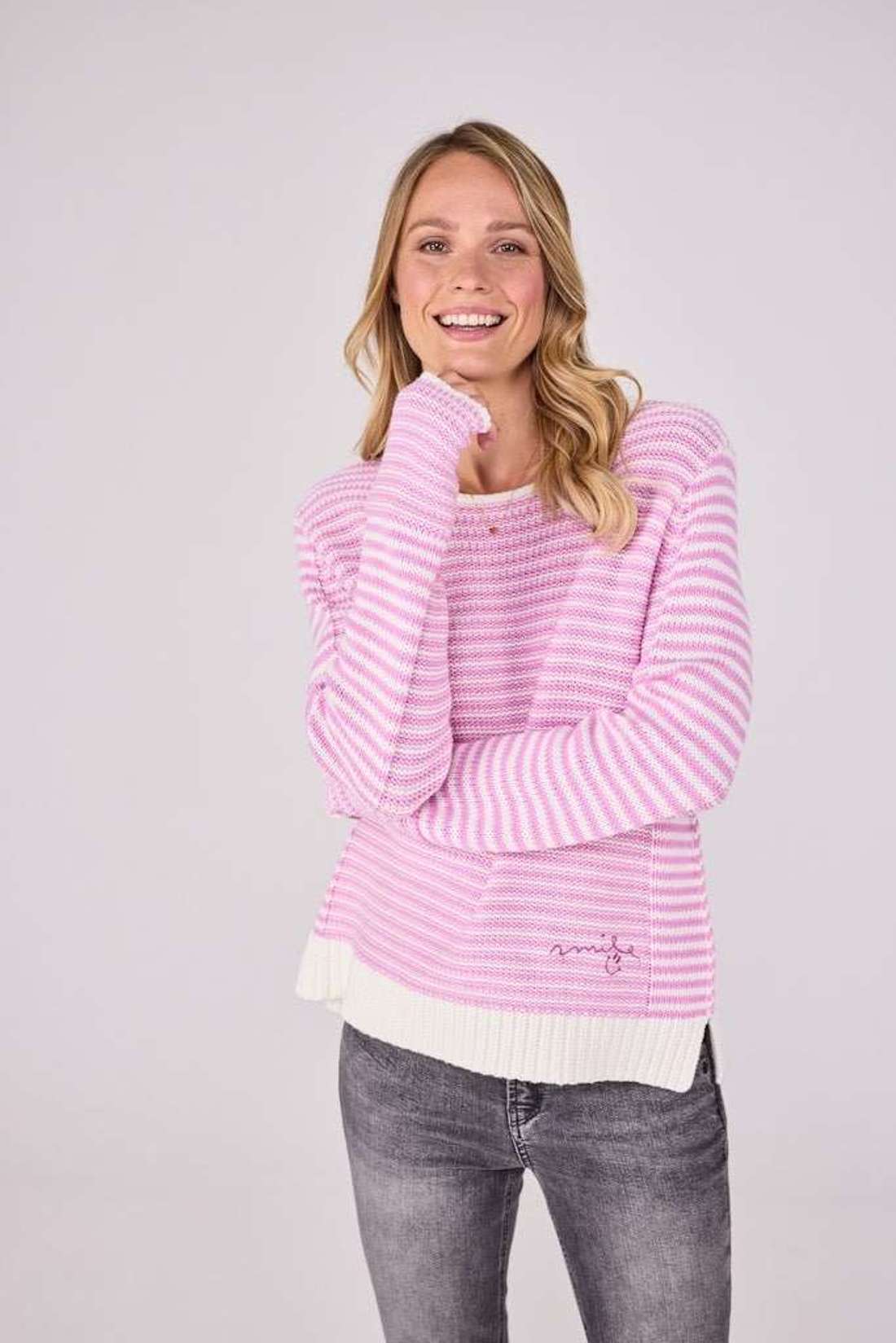 Свитер с круглым вырезом в полоску HollynL