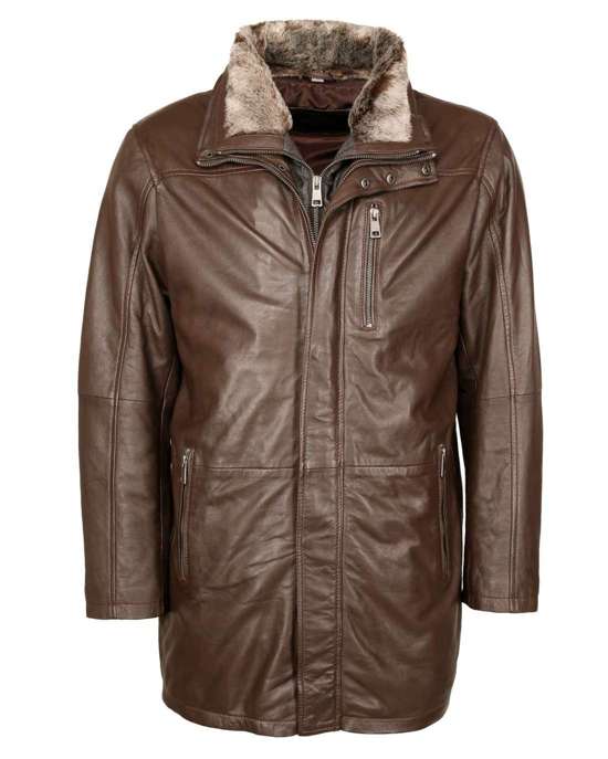 Кожаное пальто 3102097Ecom