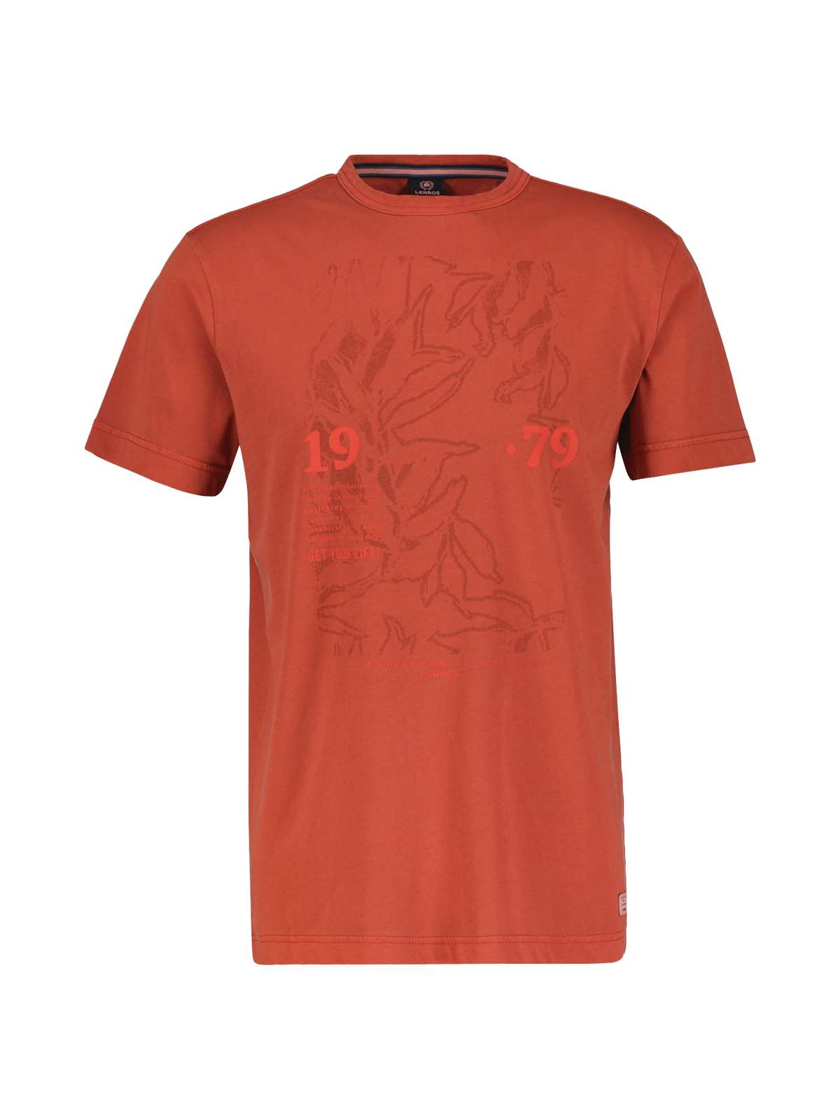 футболка LERROS Herren-T-Shirt mit Brust-Print