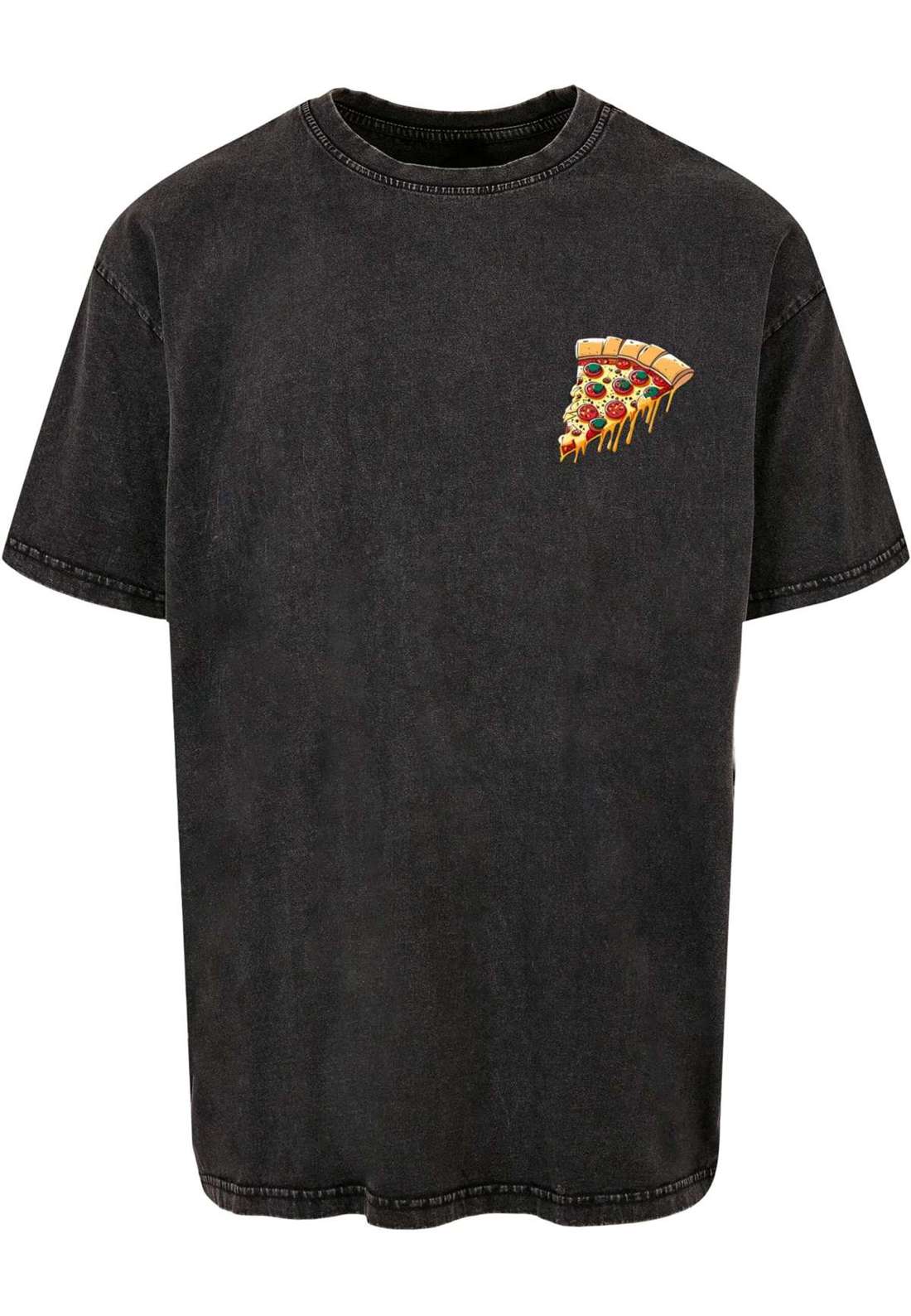 футболка Herren Pizza Comic Acid Washed Oversized Tee
