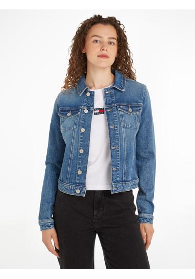 Джинсовая куртка с фирменным лейблом Tommy Jeans VIVIANNE SKN JACKET CH8132