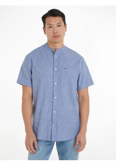 Рубашка с короткими рукавами в пестрый вид TJM REG MAO LINEN BLEND SS SHIRT