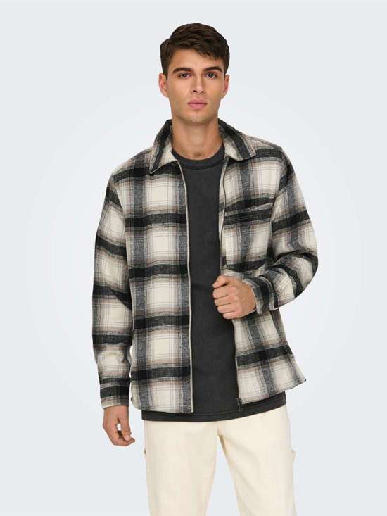 Рубашка с длинным рукавом ONSAUSTIN WOOL ZIP OVERSHIRT