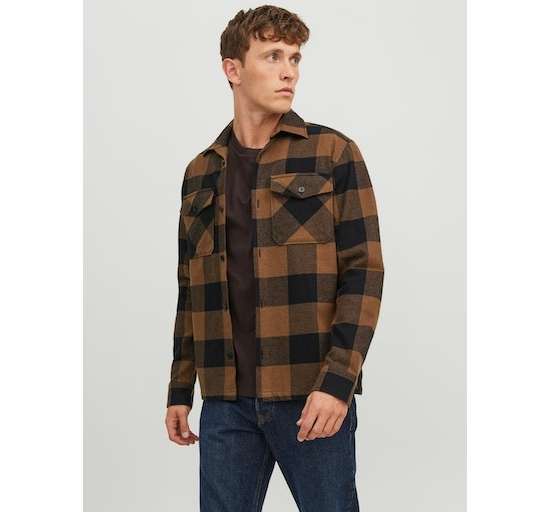 Рубашка в клетку JPRROY CHECK OVERSHIRT L/S SN