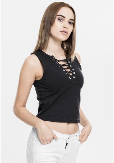 Мышечная рубашка Urban Classics Damen Ladies Lace Up Cropped Top