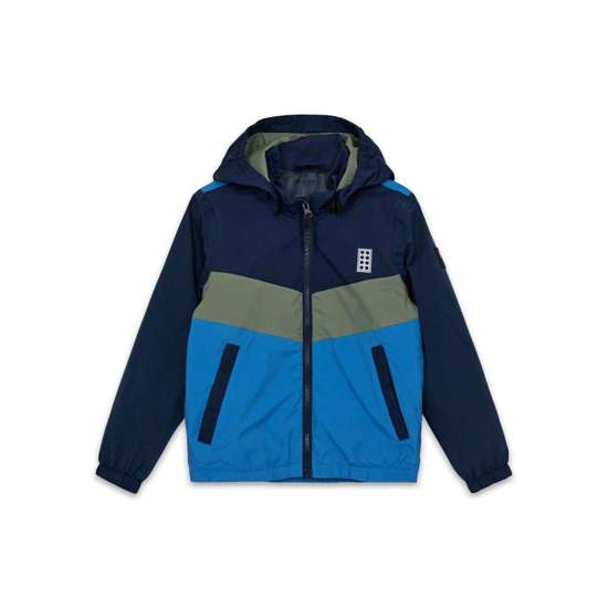 Уличная куртка, с капюшоном, с колор блоками