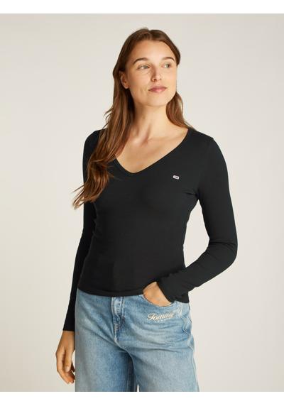 Рубашка с длинными рукавами и вышивкой логотипа TJW SLIM ESSENTIAL RIB V LS
