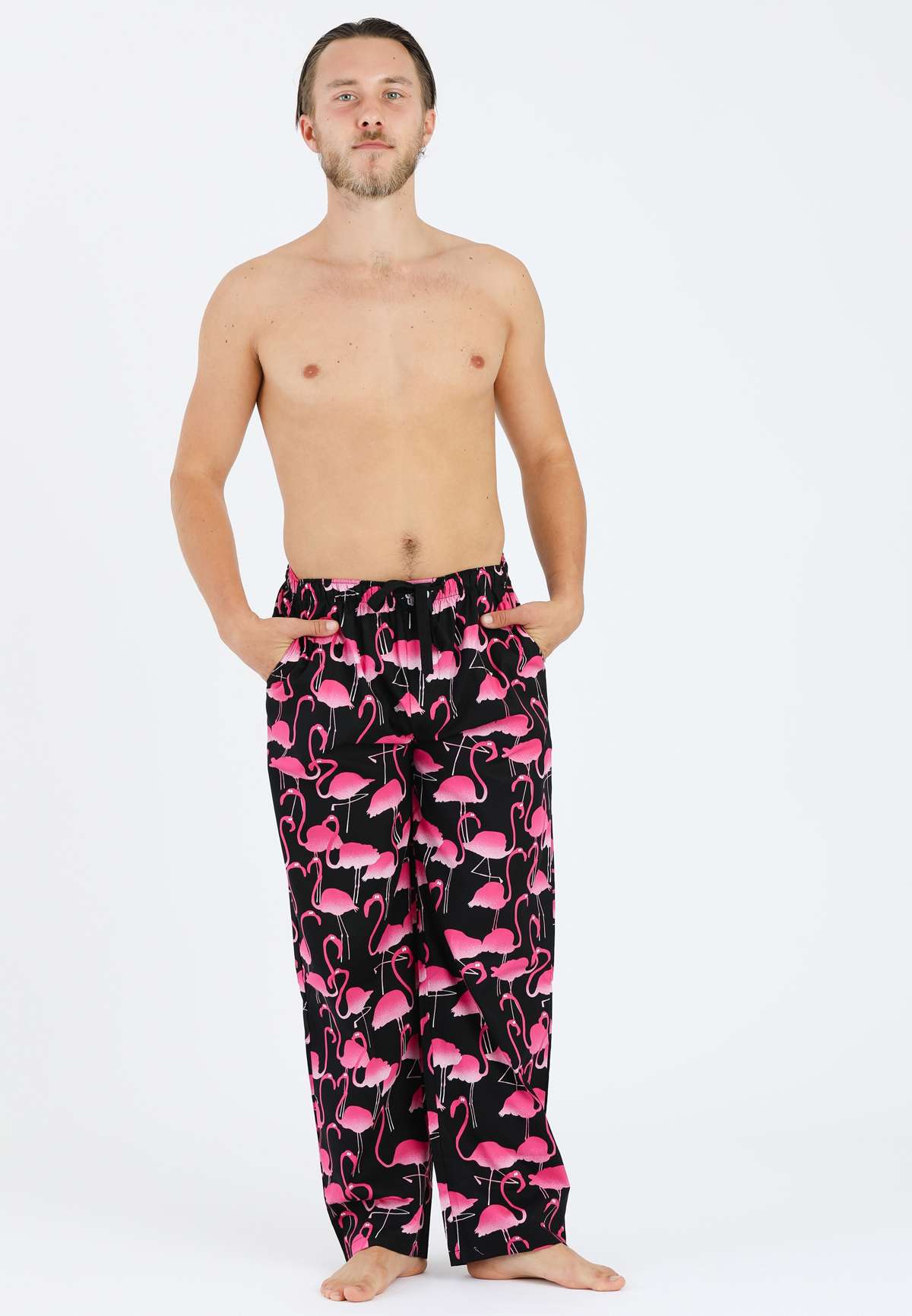 Тканевые брюки с принтом фламинго Pants Flamingo