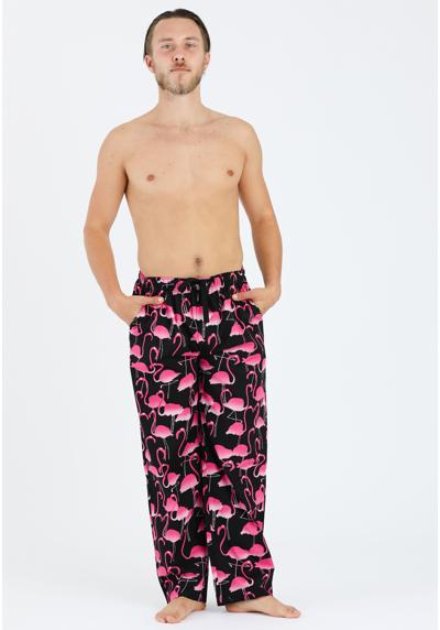 Тканевые брюки с принтом фламинго Pants Flamingo