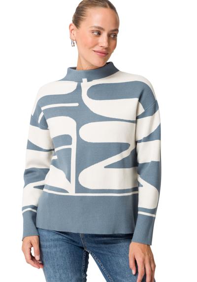 Вязаный свитер zero Strickpullover mit Allover-Muster