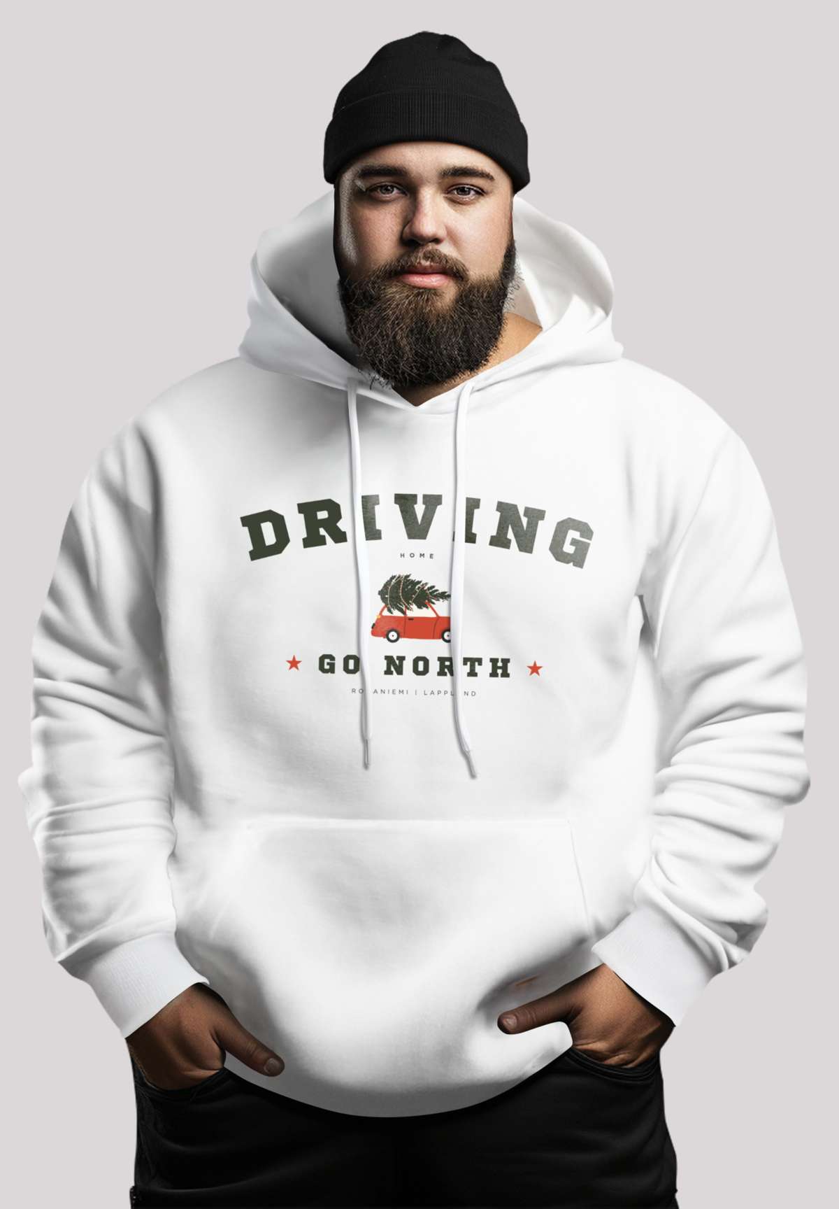 Толстовка с капюшоном Driving Home Weihnachten PLUSSIZE