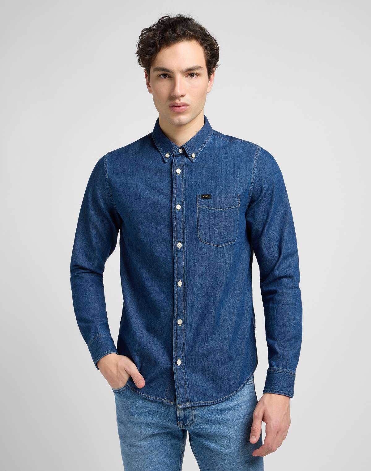 Джинсовая рубашка LEE BUTTON DOWN