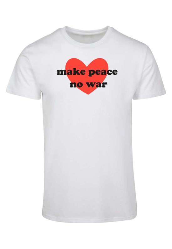 футболка Herren Peace - Red Heart White Basic T-Shirt