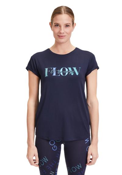 Рубашка с коротким рукавом Rundhals-Shirt mit Aufdruck